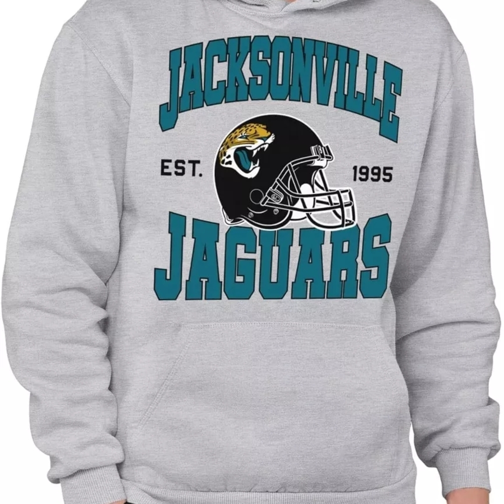 Jacksonville Jaguars Men's XXL Gray Hooded Sweatshirt Hoodie NFL